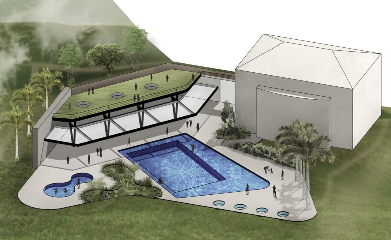 Gebe Arquitectura Diseño Construcción ruitoque esquema piscina sede club